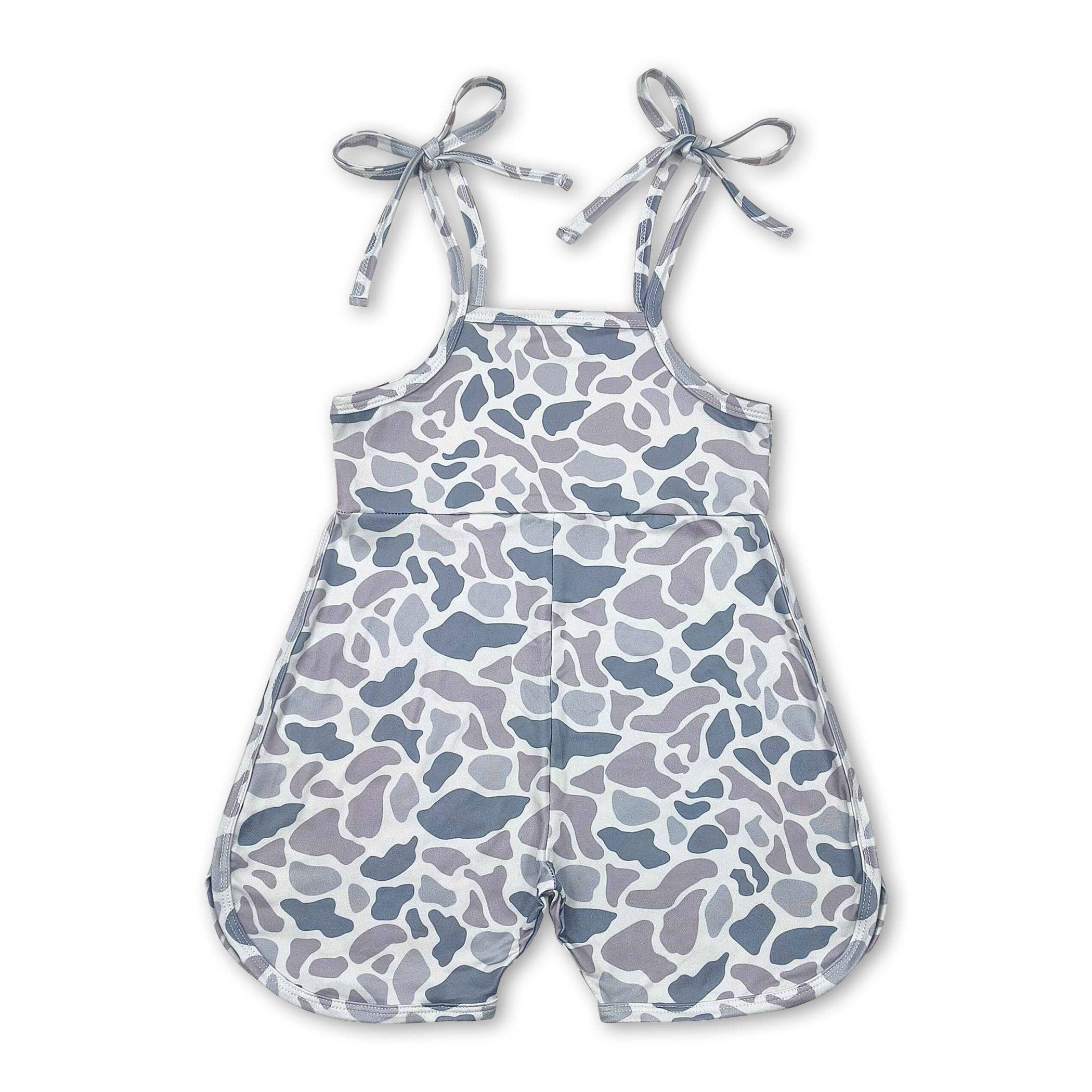 Grey Camo - Girl Romper/Jumpsuit