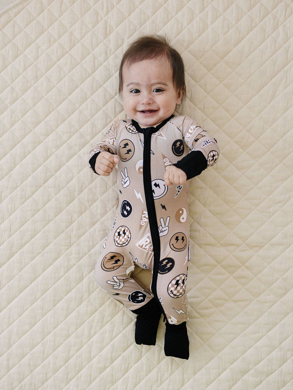Bamboo Zip Romper | Latte Rad Vibes