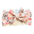 Faded Strawberry Floral Baby Bow
