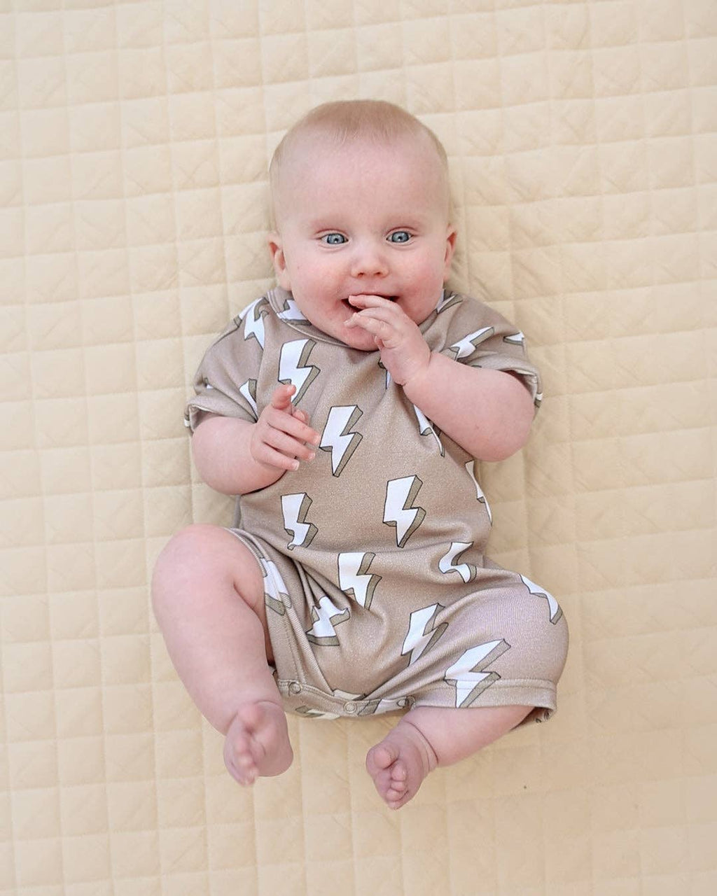 Cotton Romper | Electric Beige