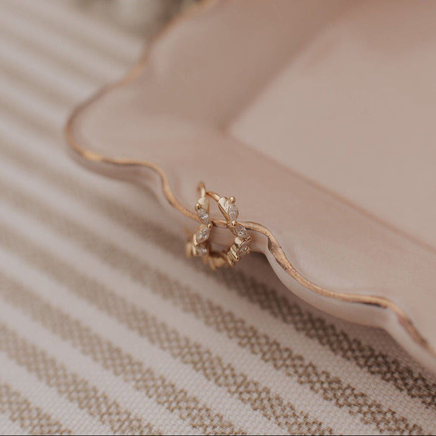 Iris Diamond Hoops