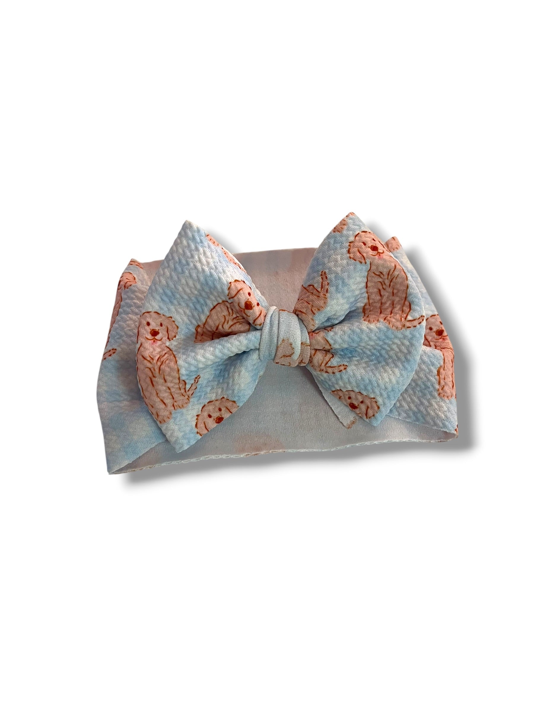 Golden Retriever Dog Baby Headwrap Bow