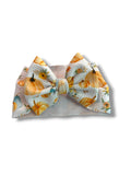 Pumpkin Floral Baby Headwrap Bow