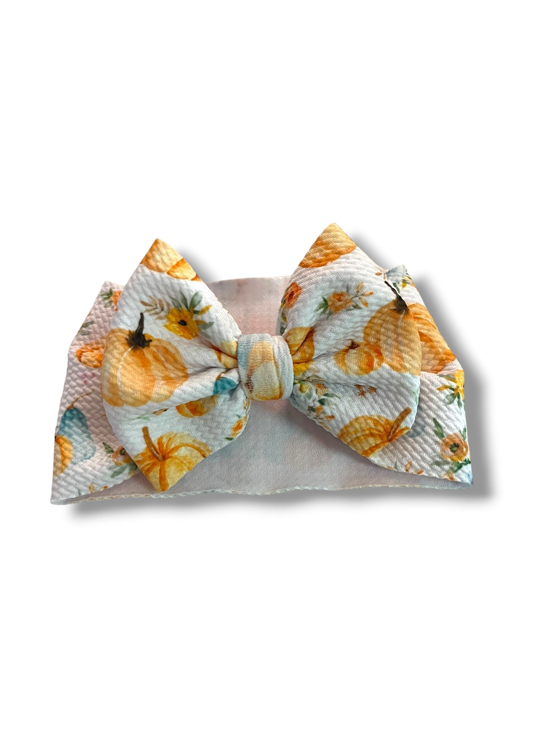 Pumpkin Floral Baby Headwrap Bow