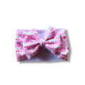 Checkered Fruit Floral Headwrap Bow