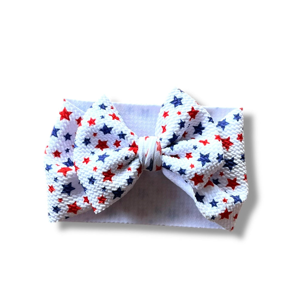 4th of July Stars Baby Headwrap Bow