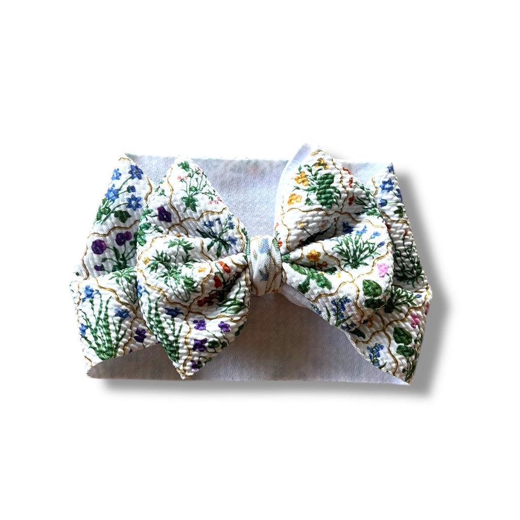 Vintage Bouquet Baby Headwrap Bow