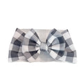 Black & White Plaid Baby Headwrap Bow