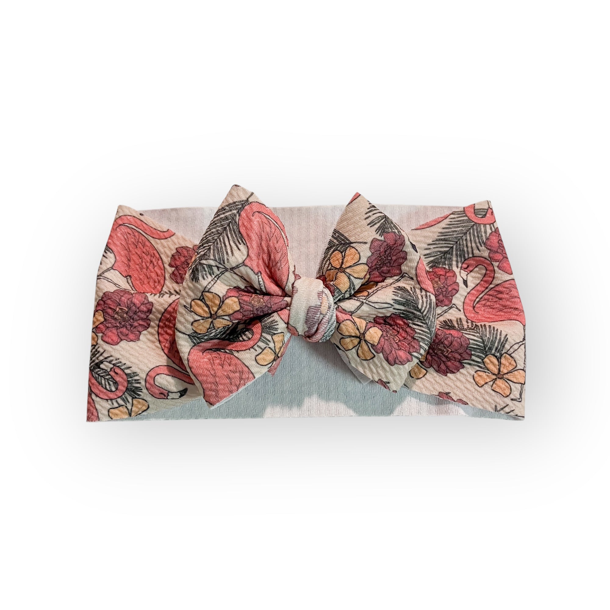 Flamingo Baby Headwrap Bow