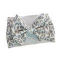 Silver Cheetah Baby Headwrap Bow