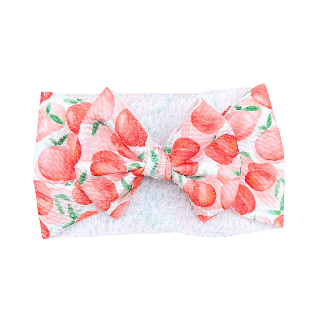 Peach Baby Headwrap Bow