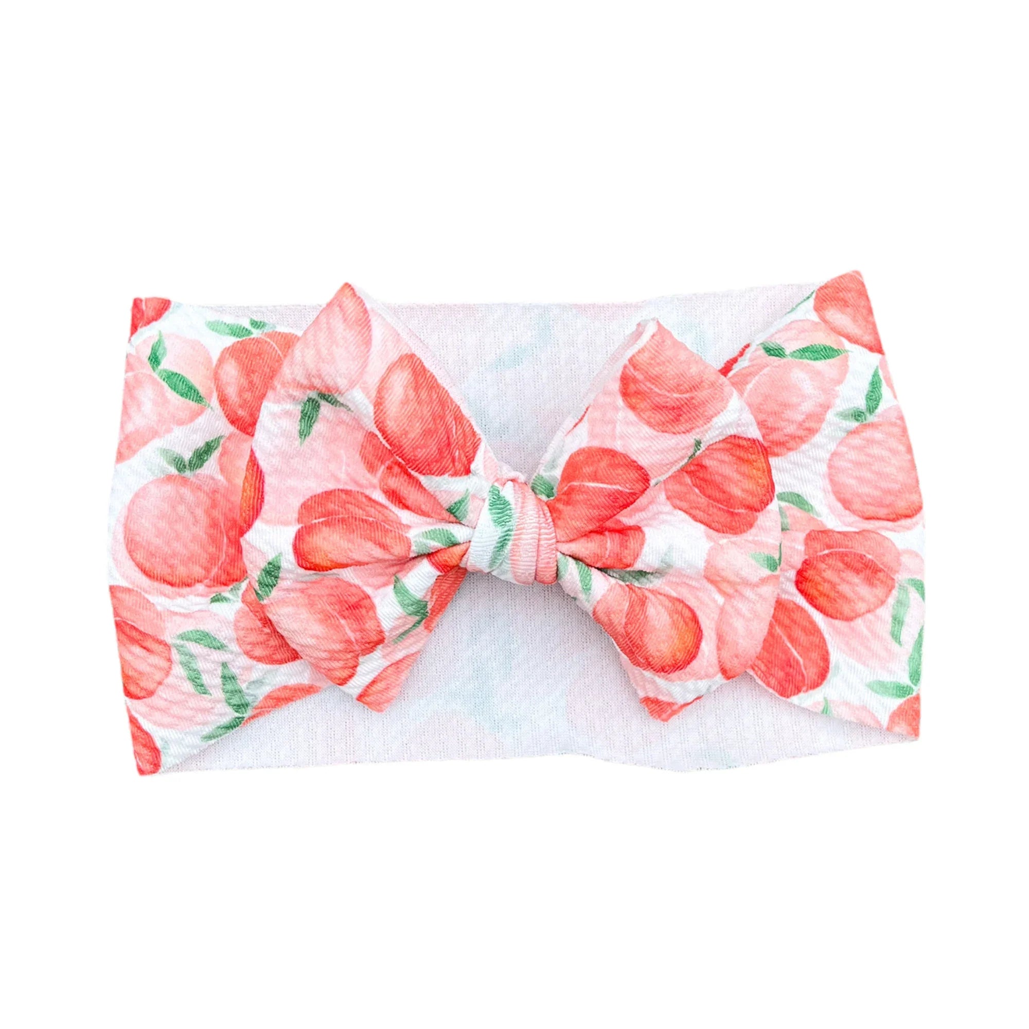 Peach Baby Headwrap Bow
